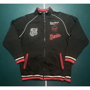 VINTAGE Southpole Full Zip‎ Jacket Mens Medium Red Black Y2k Skater Grunge